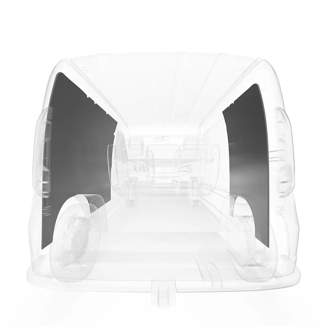 674-114-2613 – LEGEND FLEET Van Wall Liner, With Front And Rear Driver Side/ Rear Passenger Side Panels Gray Polyprop...